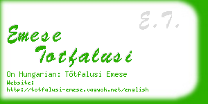 emese totfalusi business card
