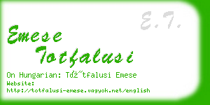 emese totfalusi business card